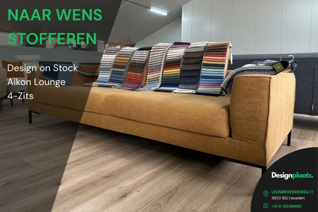 Design on Stock Aikon Lounge 4-Zits Bank – NIEUW op Maat, 75 tot 100 cm, Www.designplaats.nl, Rechte bank, Design Bank Bankstel Zetel Design on Stock