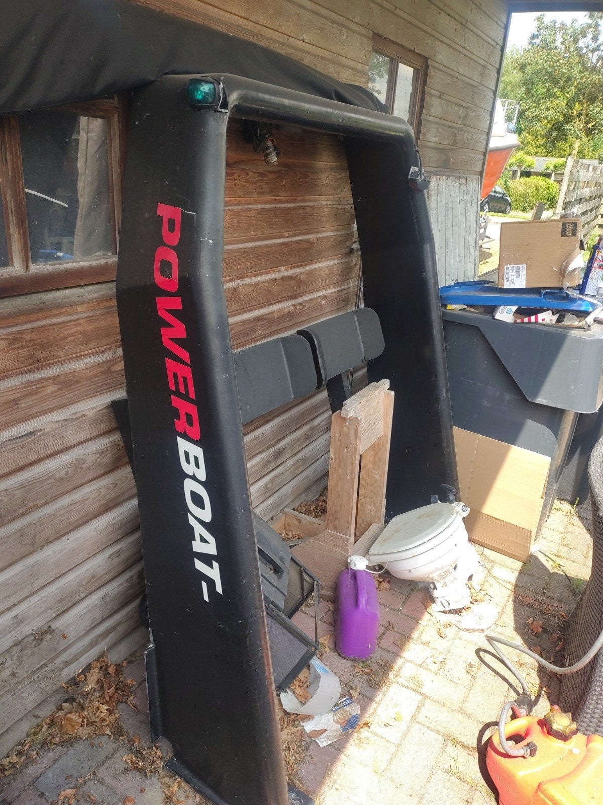 Polyester navigatiebeugel / spoiler voor RIB of werkboot, Ophalen, Gebruikt, Overige typen