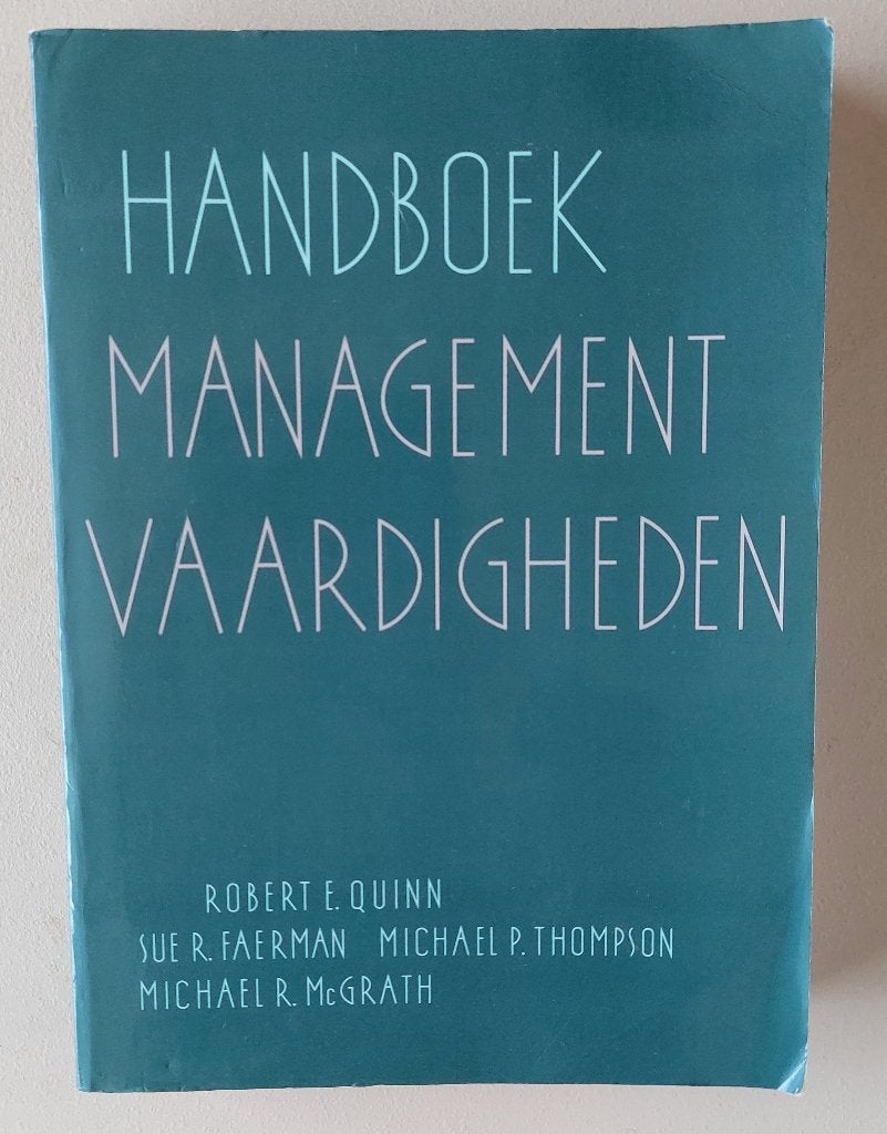 Handboek management vaardigheden economie en bedrijfskunde, Ophalen of Verzenden, Alpha, Zo goed als nieuw, Niet van toepassing