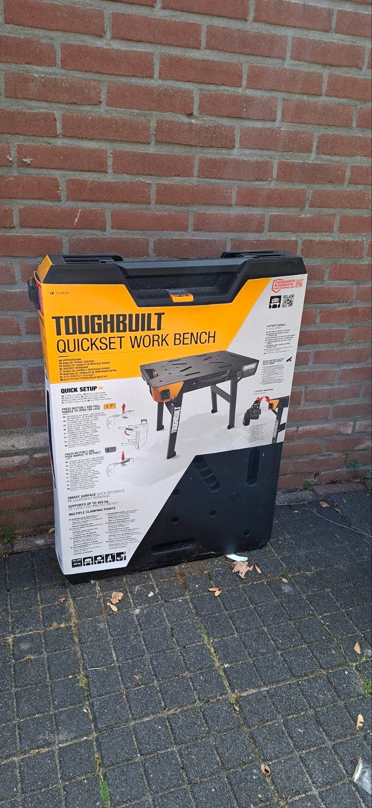 Toughbuilt Quickset Werkbank - Nieuw in doos, Ophalen, Nieuw, 70 tot 120 cm, Inklapbaar
