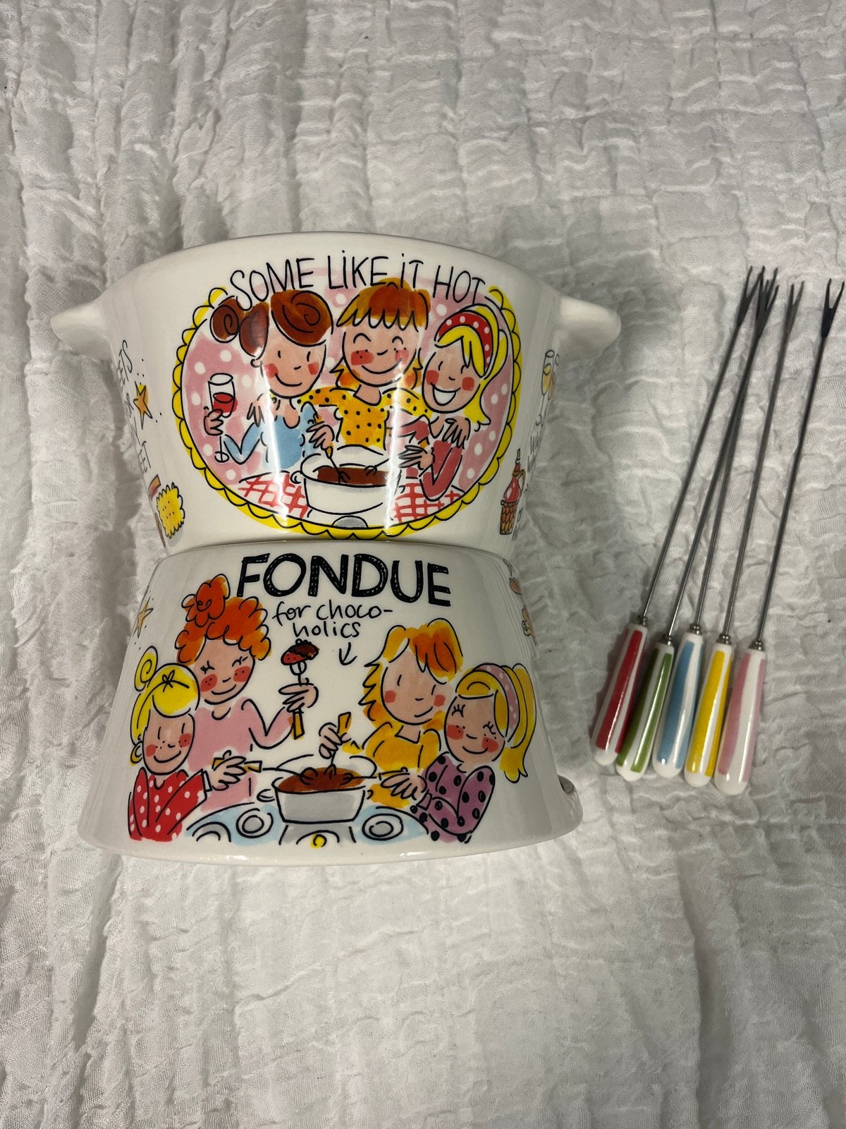 Fondueset Blond Amsterdam - "Some Like It Hot", Ophalen of Verzenden, Zo goed als nieuw, Waxinelicht, Fondueset
