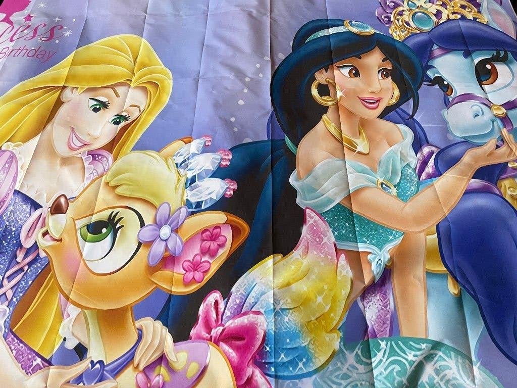 Backdrop doek prinsessen feestje Disney, Ophalen of Verzenden, Zo goed als nieuw, Versiering, Verjaardag