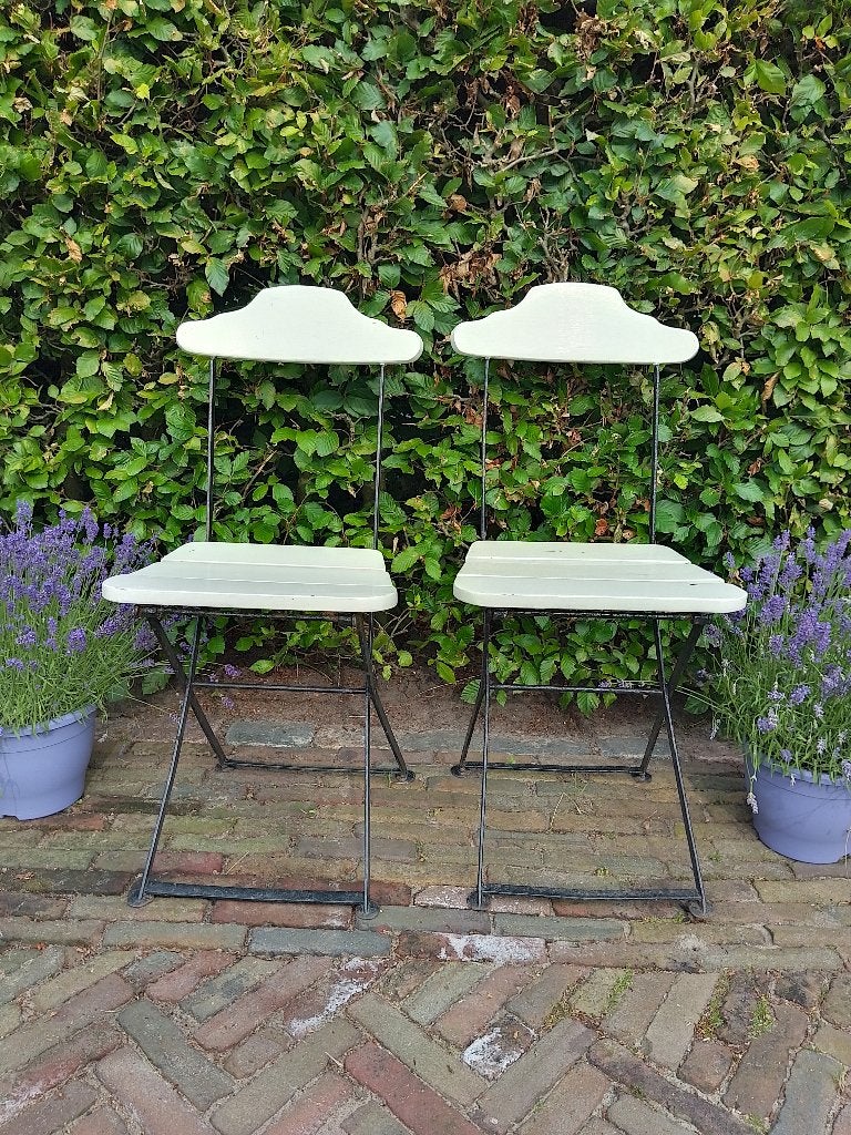 Franse terrasstoeltjes brocante, Ophalen