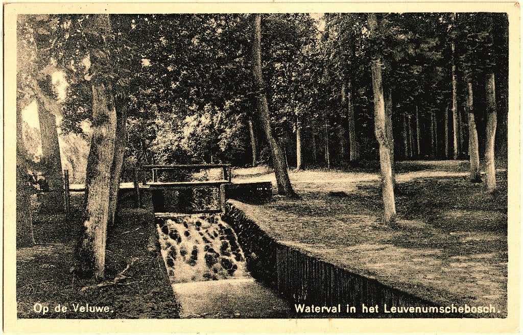 Leuvenum Gld, waterval Leuvenumse bos, gelopen 1939, Verzenden, 1920 tot 1940, Gelopen, Gelderland
