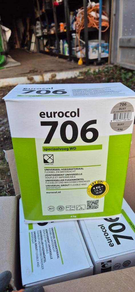 3x Eurocol 706 Buxy voegsel voor tegelvloer (nieuw), Doe-het-zelf en Verbouw, Tegels, Ophalen of Verzenden, Nieuw, Overige typen