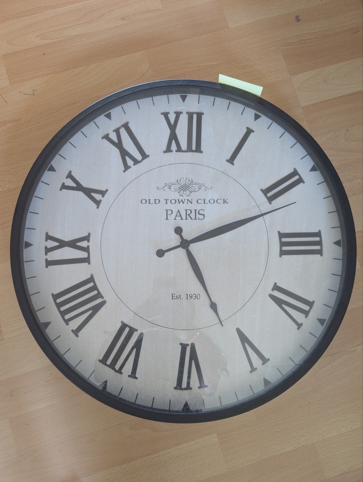 Grote Wandklok "Old Town Clock Paris" - 60 cm, Ophalen, Wandklok, Vintage, Analoog