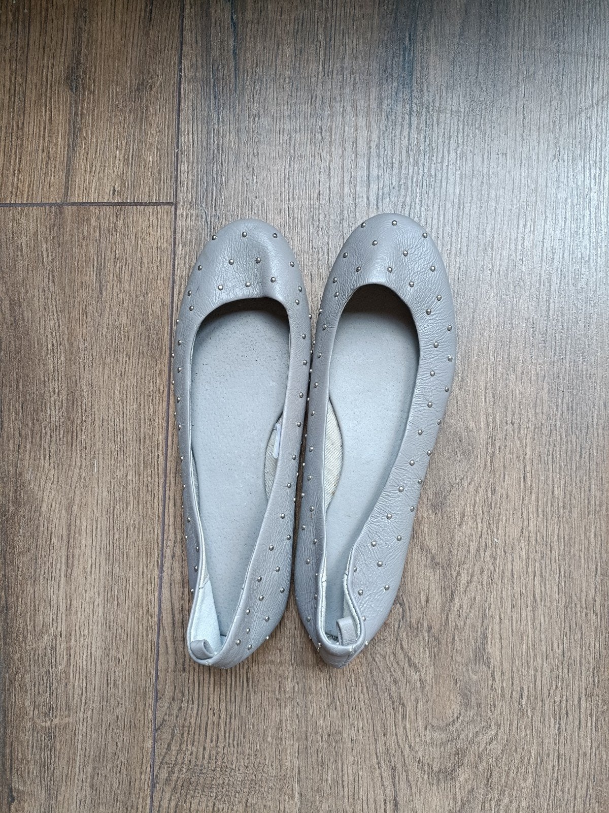 ballerina 's grijs leer maat 39 / 40, Ophalen of Verzenden, Zo goed als nieuw, Grijs