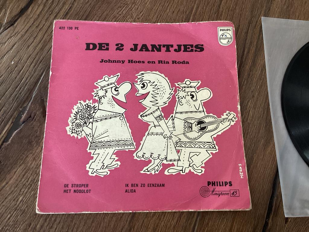 De 2 Jantjes - Johnny Hoes en Ria Roda - Single, Gebruikt, 7 inch, Single, 1960 - 1969