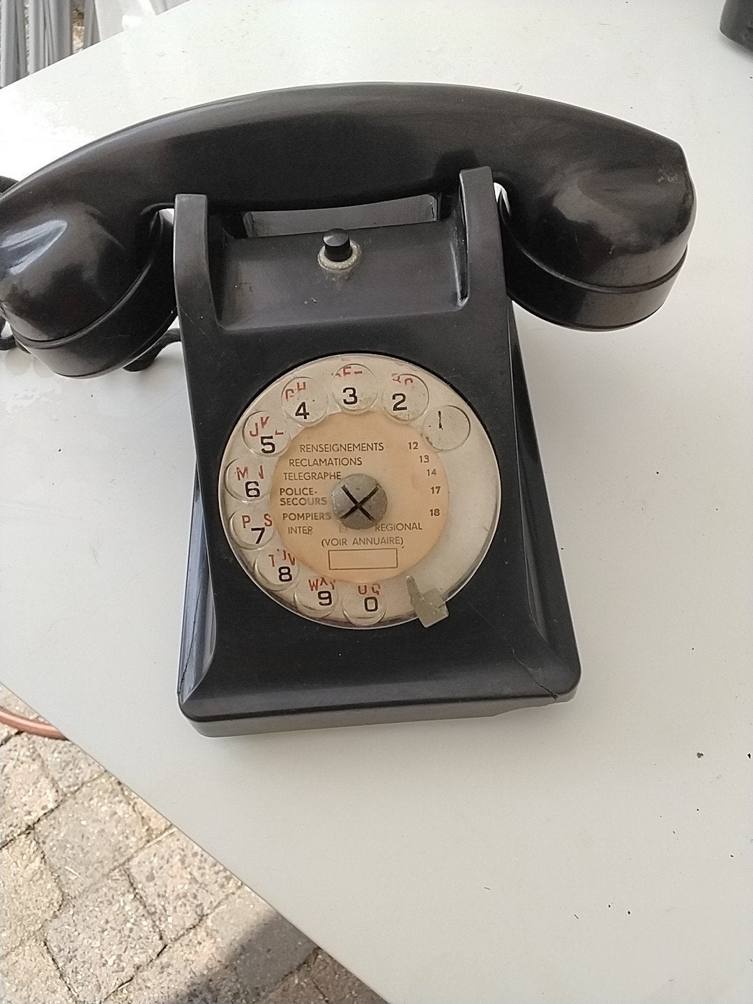 Vintage Ericsson SAT15 Telefoon met Draaischijf (1960), Ophalen of Verzenden, Gebruikt, Met draaischijf