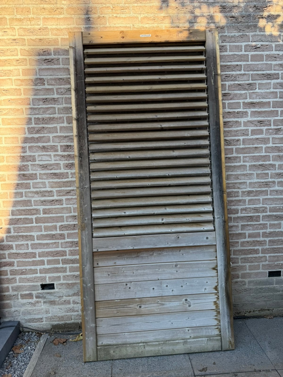 Hillhout shutterscherm (lamellen paneel), Ophalen, Gebruikt, Minder dan 3 meter, 2 meter of meer