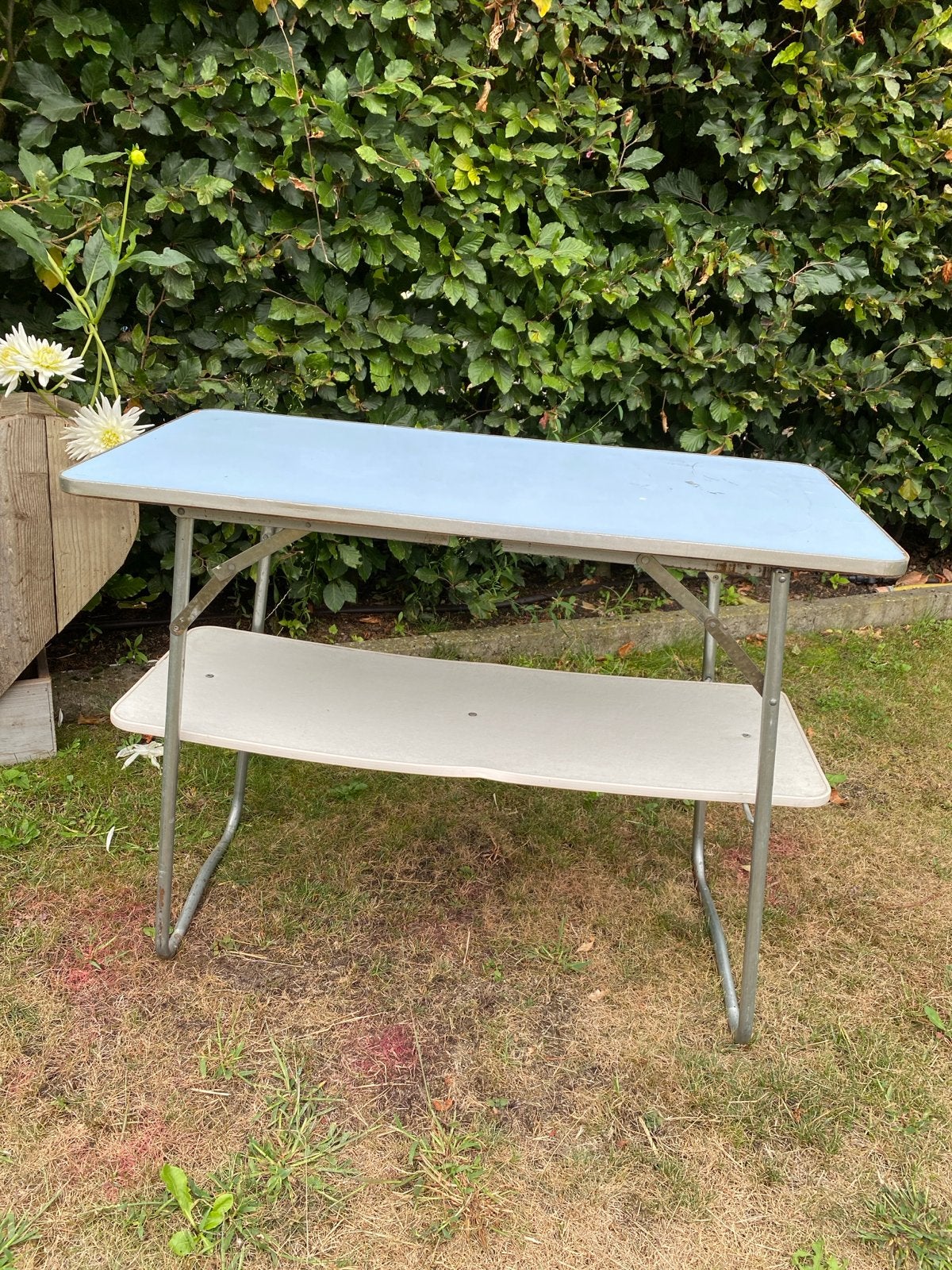 Inklapbaar vintage campingtafeltje 80x40x61 cm, Ophalen of Verzenden, Gebruikt, Campingtafel