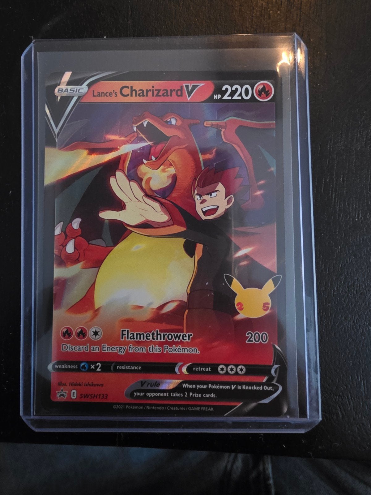 Lance's Charizard V SWSH133 Pokémon Kaart, Hobby en Vrije tijd, Ophalen of Verzenden, Zo goed als nieuw, Losse kaart