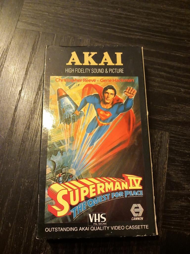 Superman IV: The Quest for Peace VHS - Akai High Fidelity, Vanaf 9 jaar, Ophalen of Verzenden, Gebruikt, Actie en Avontuur