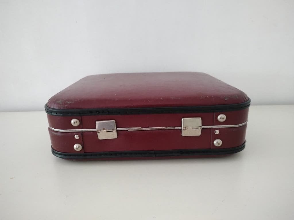 VINTAGE stewardess koffer van geperst kartonkoffer - K770, Sieraden, Tassen en Uiterlijk, Overige materialen, Gebruikt, Onbekend