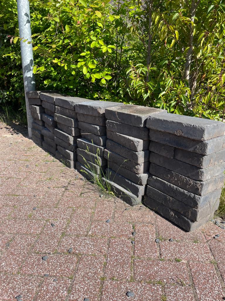 Straatsteen 20x30x6 zwart/donker grijs 48 stuks, Ophalen, Beton, Klinkers