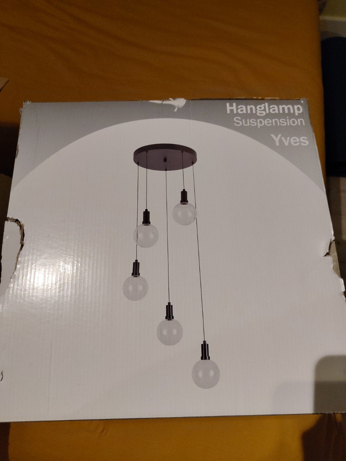 GAMMA Yves hanglamp - Nieuw in doos, Huis en Inrichting, E14 (klein), Nieuw, Ophalen of Verzenden, Glas