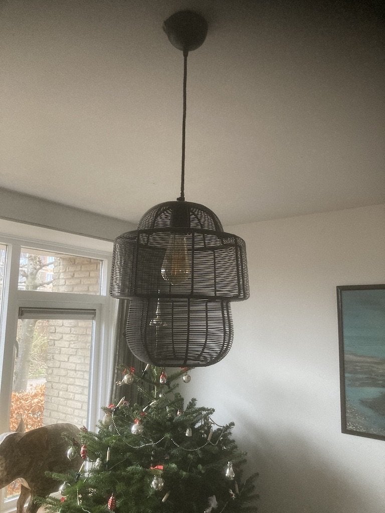 Hanglamp Wire S Black van Mrs Bloom, Ophalen, E27 (groot), Zo goed als nieuw, Ibiza/Boho