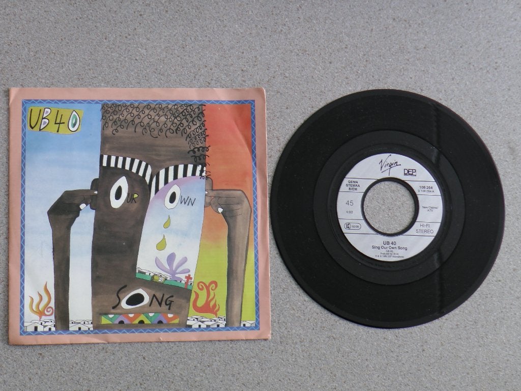 UB40 - Sing our own song VINYL SINGLE, Gebruikt, 7 inch, Pop, Fotohoes