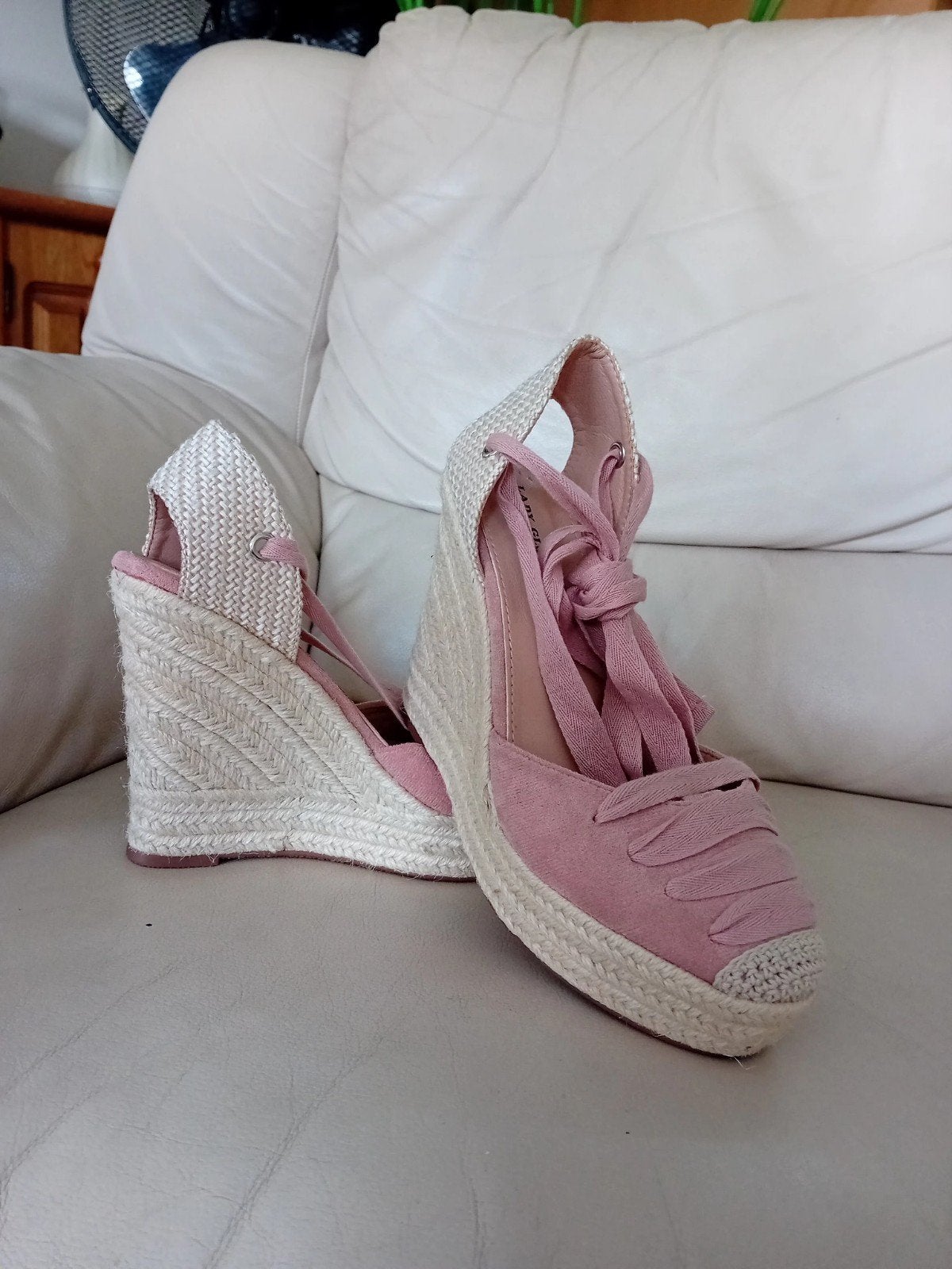 High wedge sandals, Ophalen, Nieuw, Espadrilles of Moccasins, Roze