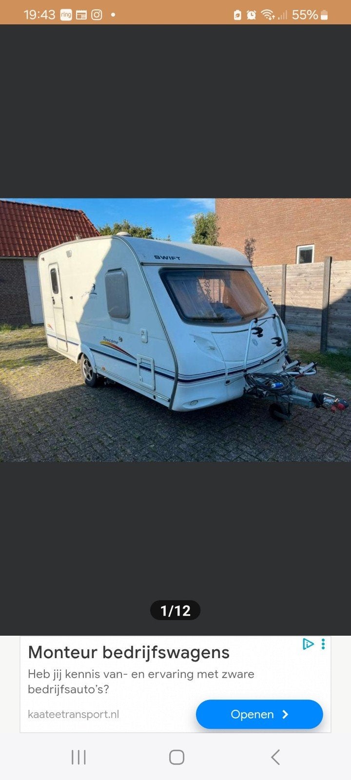 Swift Toscane 410/1 2005 met Dorema voortent, Koelkast, Frans bed, Treinzit, Particulier
