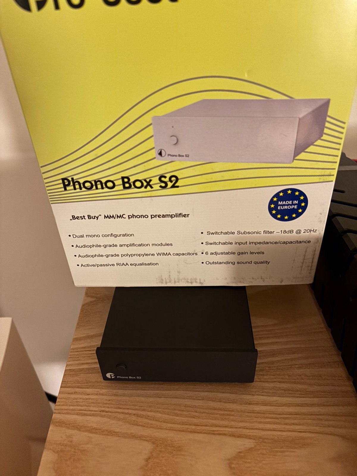 Pro-Ject Phono Box S2 phono voorversterker, Ophalen of Verzenden, Zo goed als nieuw, Audio