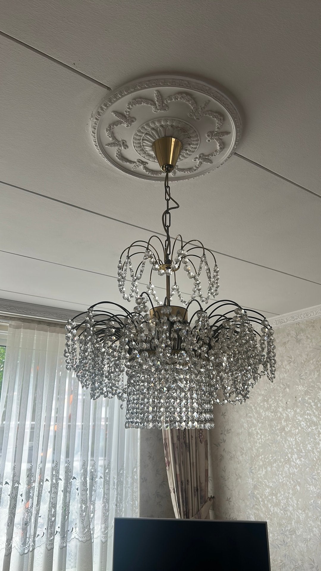 Mooie kristallen lampen uit Sjechie, Huis en Inrichting, Lampen | Kroonluchters, Ophalen, Gebruikt