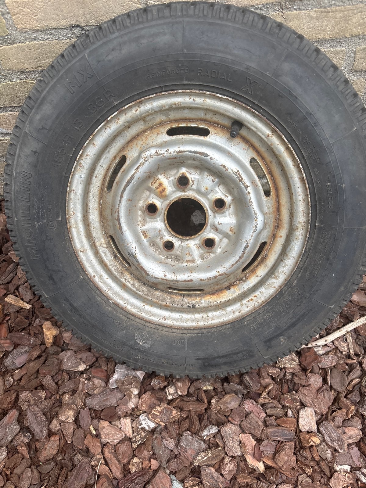 Michelin 165 R 13 86R (lekke) band met velg, Ophalen, Gebruikt