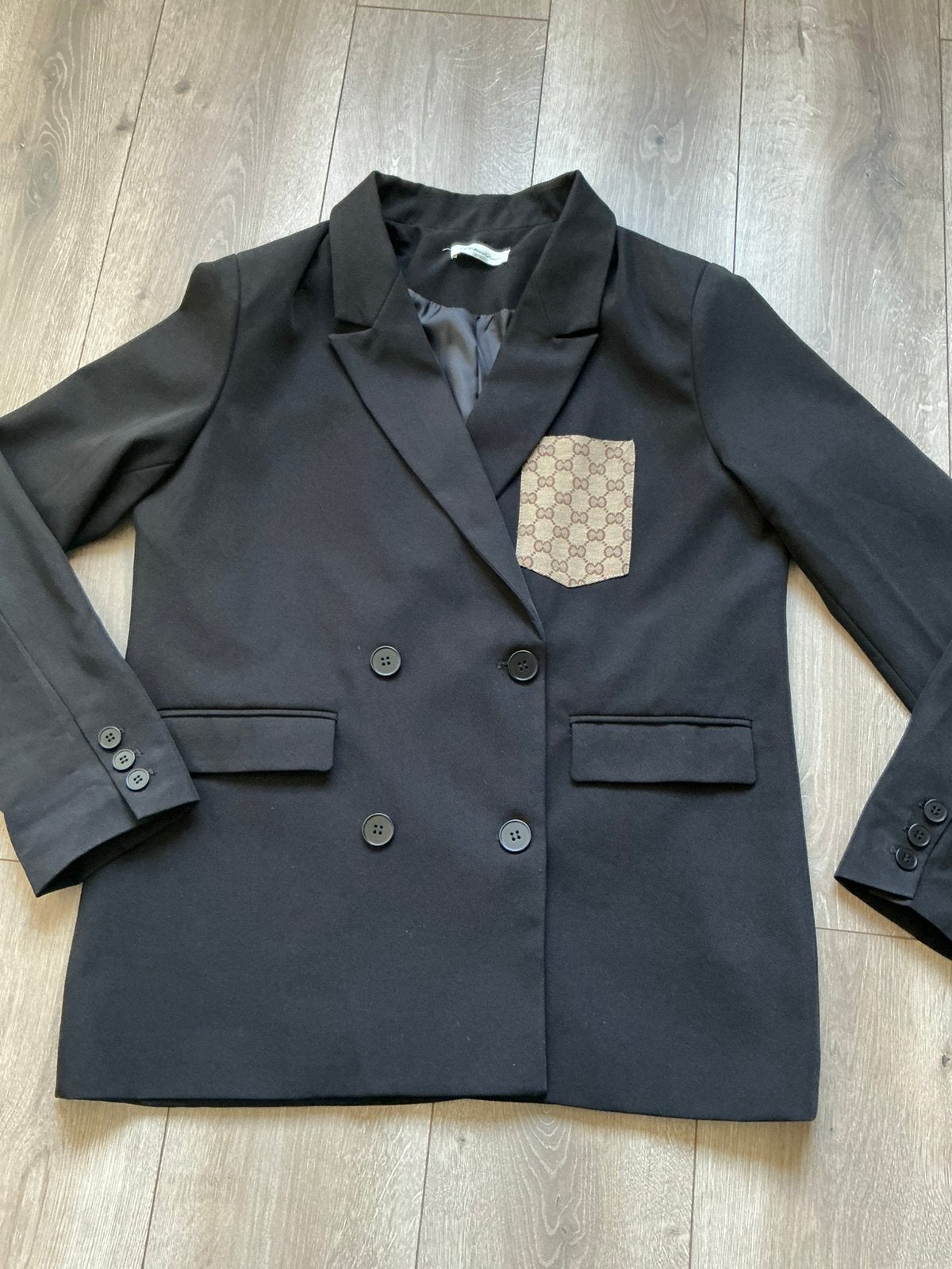 Oversized zwarte blazer “GUCCI”, Verzenden, Nieuw, Zwart