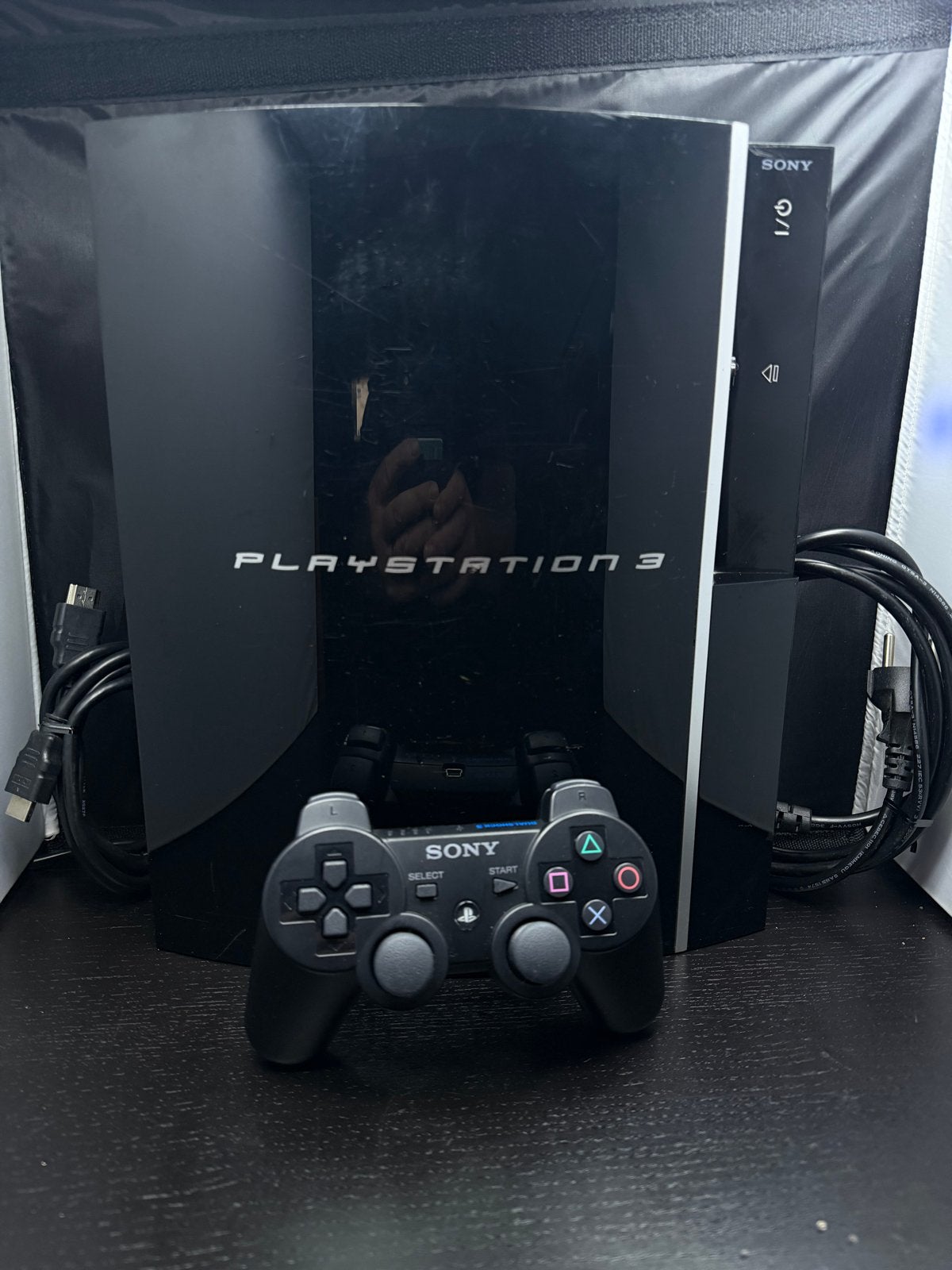 Sony PlayStation 3 Fat 80GB CECHL04 + Originele Controller, Gebruikt, Z, Ophalen of Verzenden, X