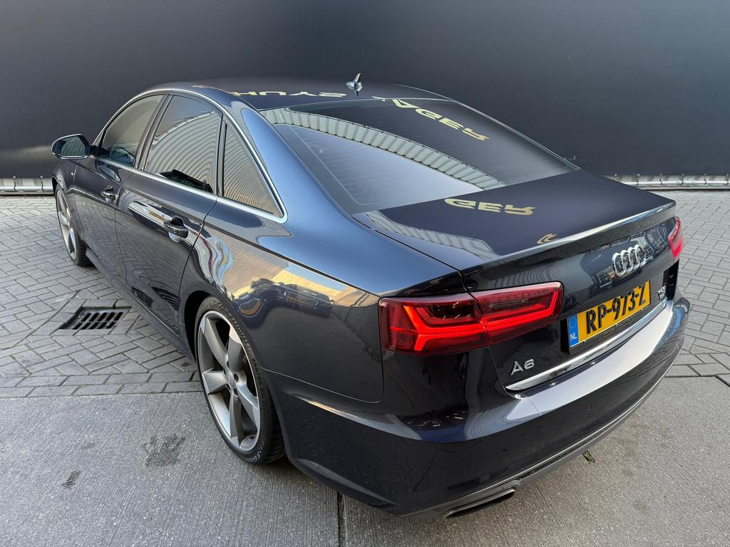 Audi A6 Limousine 1.8 TFSI ultra Advance Automaat Geblindeer, Gebruikt, Blauw, Leder en Stof, Bedrijf