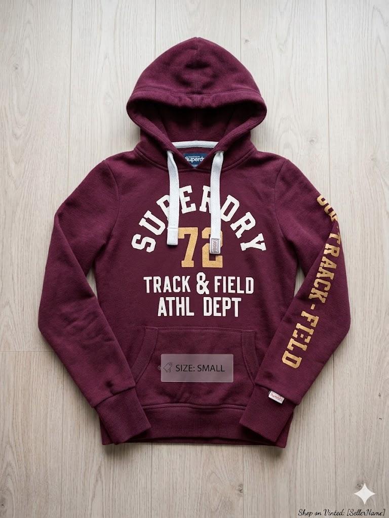 Superdry Hoodie Bordeaux Rood, Ophalen of Verzenden, Zo goed als nieuw, Maat 34 (XS) of kleiner, Overige kleuren