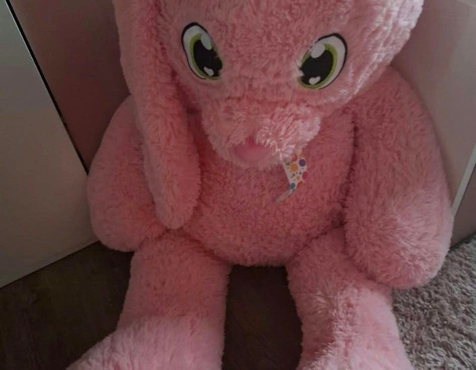 Grote roze knuffel konijn, Ophalen of Verzenden