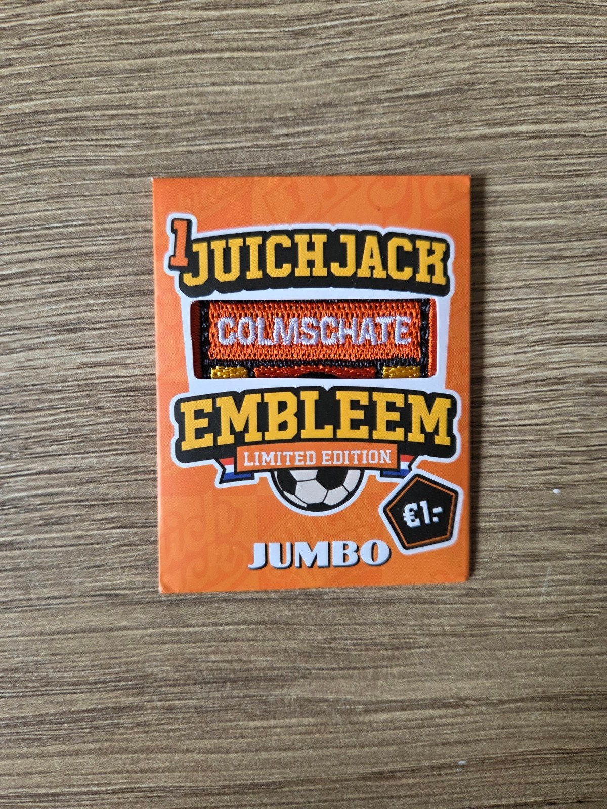 Jumbo juich jack embleem COLMSCHATE, Verzenden