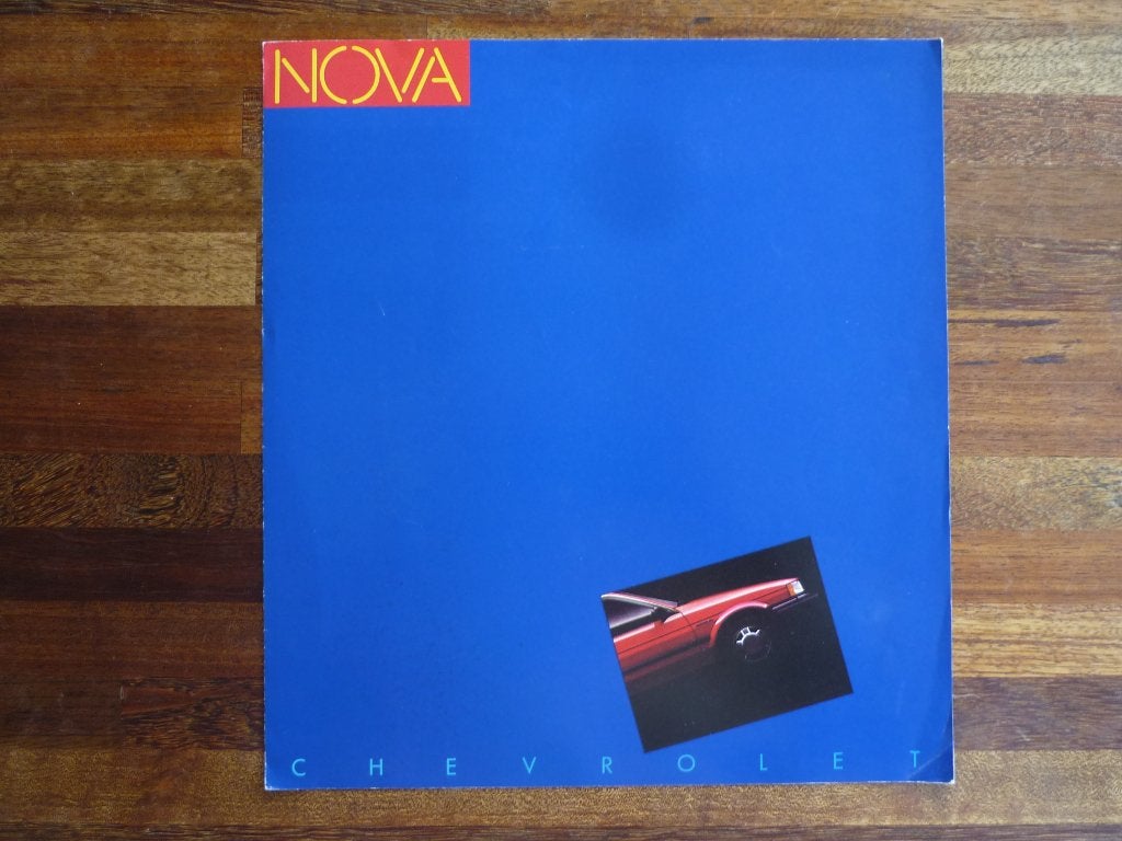 Chevrolet Nova (1986, USA), Boeken, Auto's | Folders en Tijdschriften, Ophalen of Verzenden, Nieuw, Chevrolet