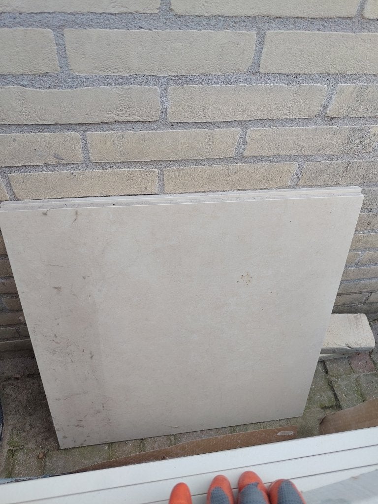 Gratis Ivoor porcelaine vloertegels, Ophalen, 30 cm of meer, Steen of Klei, 50 tot 150 cm