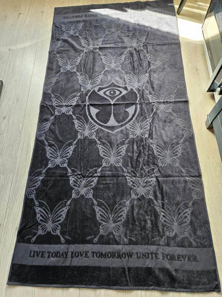 Origineel Tomorrowland Badlaken - Butterfly Towel Black (90x, Ophalen of Verzenden, Nieuw
