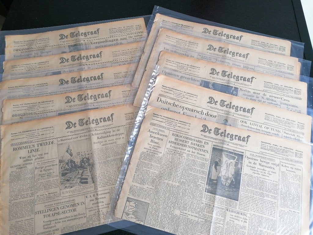 Krant De Telegraaf Dagblad Origineel 1942 1943 1944 WWII, Verzamelen, Ophalen of Verzenden, Overige soorten, Nederland, Overige typen