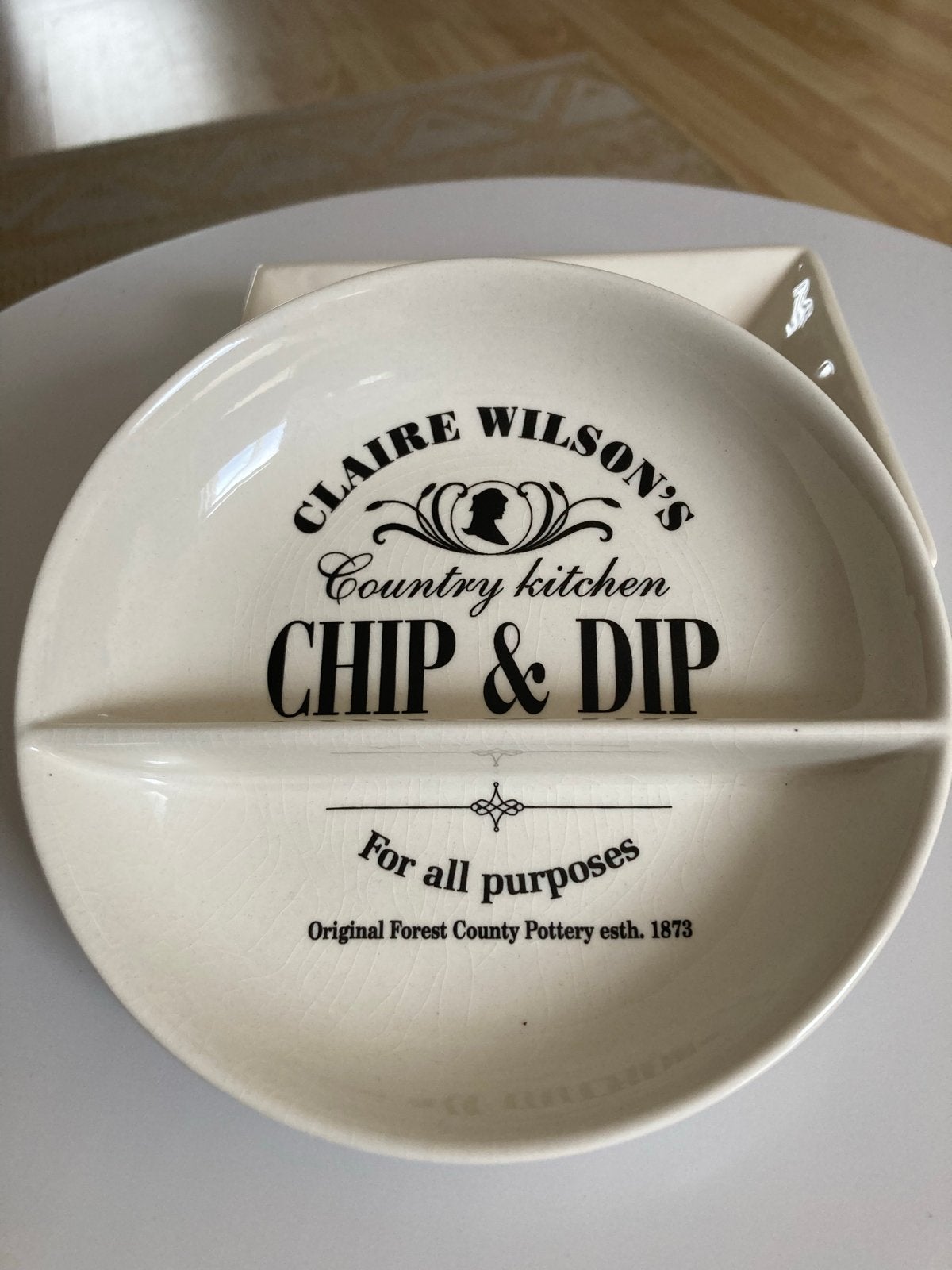 Claire Wilson's Country Kitchen Chip & Dip schaal, Ophalen, Gebruikt, Overige merken, Keramiek