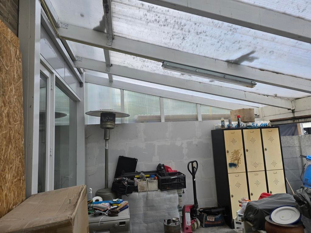 Gratis veranda met schuifdeuren aluminium met hout, Tuin en Terras, Overkappingen, Ophalen of Verzenden, Gebruikt, Veranda