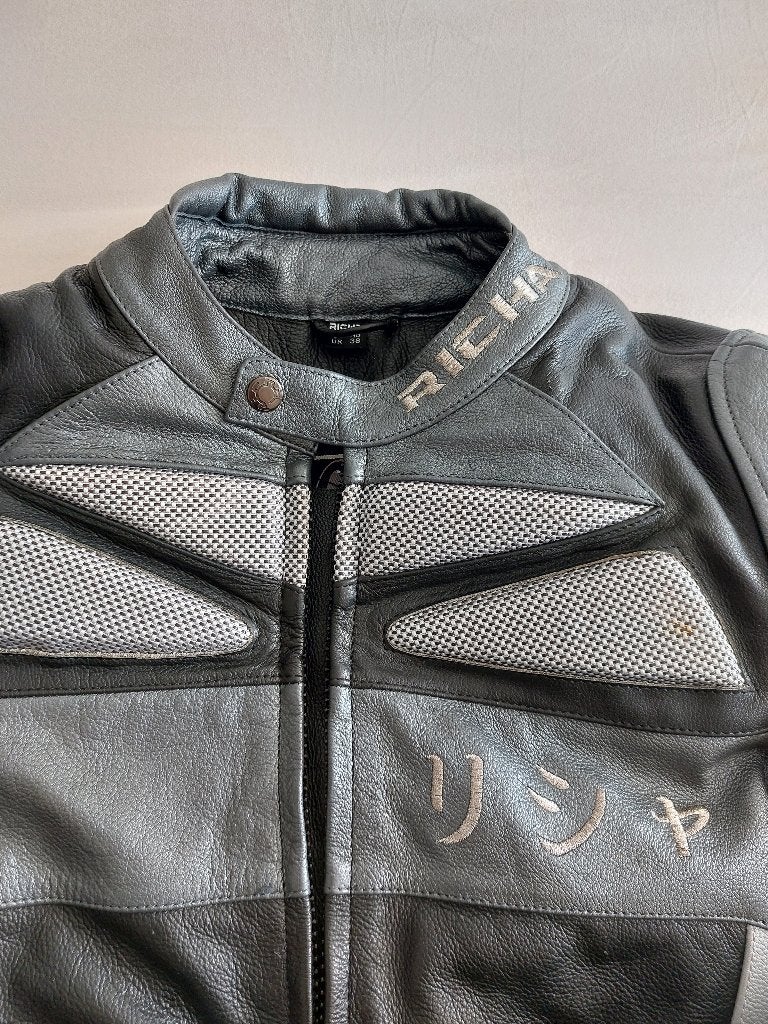 Motorjas Richa, Ophalen of Verzenden, Gedragen, Maat 34 (XS) of kleiner, Grijs