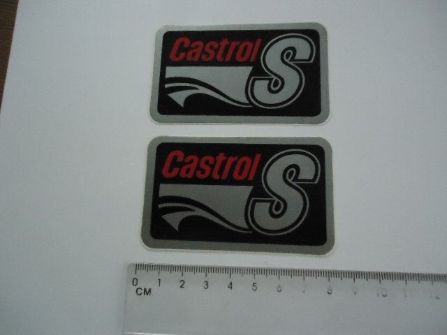 sticker oud CASTROL OIL autosport watersport motorsport 2x, Verzenden, Zo goed als nieuw, Bedrijf of Vereniging
