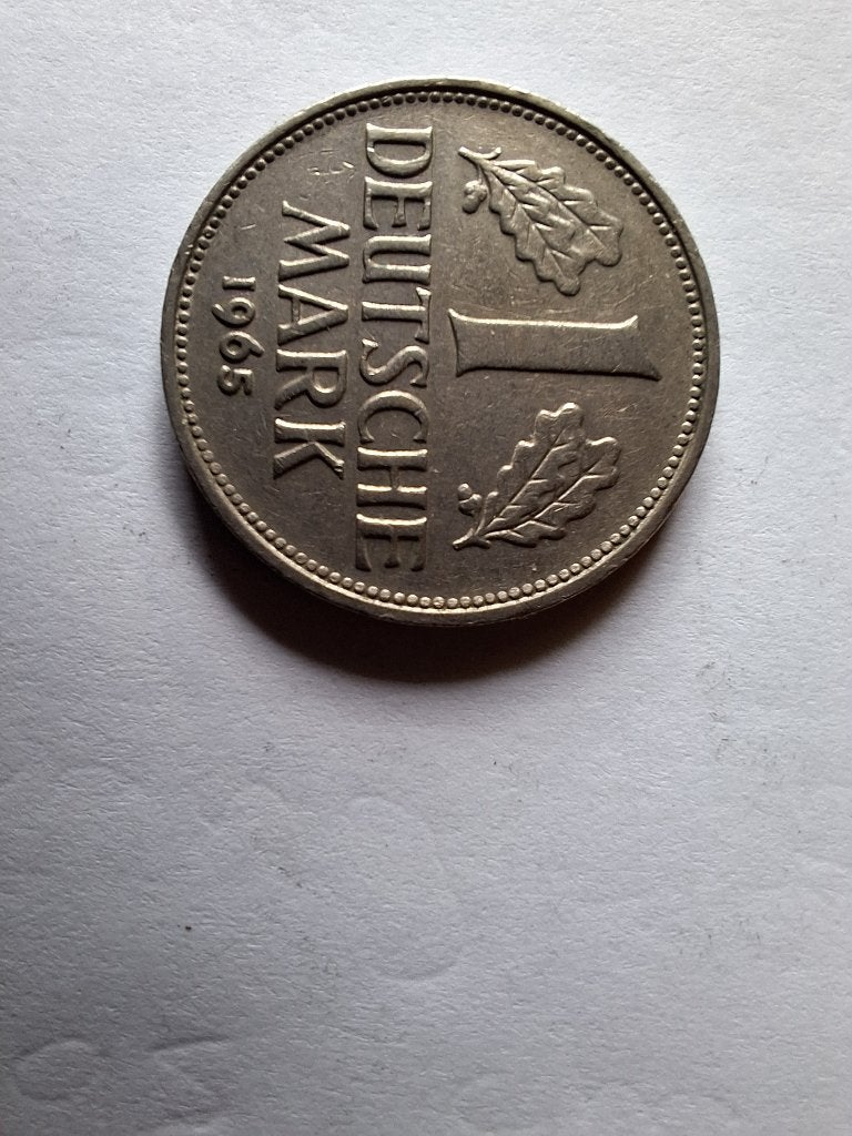 Munt 1 Deutsche mark 1965 F, Ophalen of Verzenden, Duitsland, Losse munt