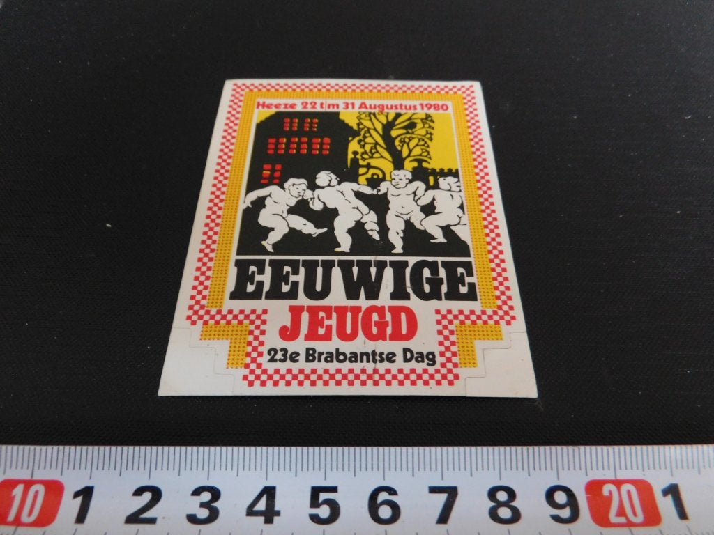 sticker heeze 23e brabantse dag 1980 eeuwige jeugd, Ophalen, Zo goed als nieuw