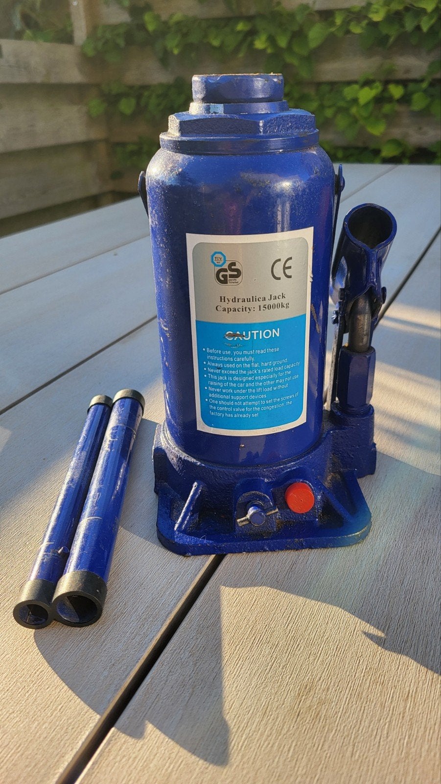 Hydraulische Potkrik 15 ton - Z.G.A.N., Ophalen, Zo goed als nieuw