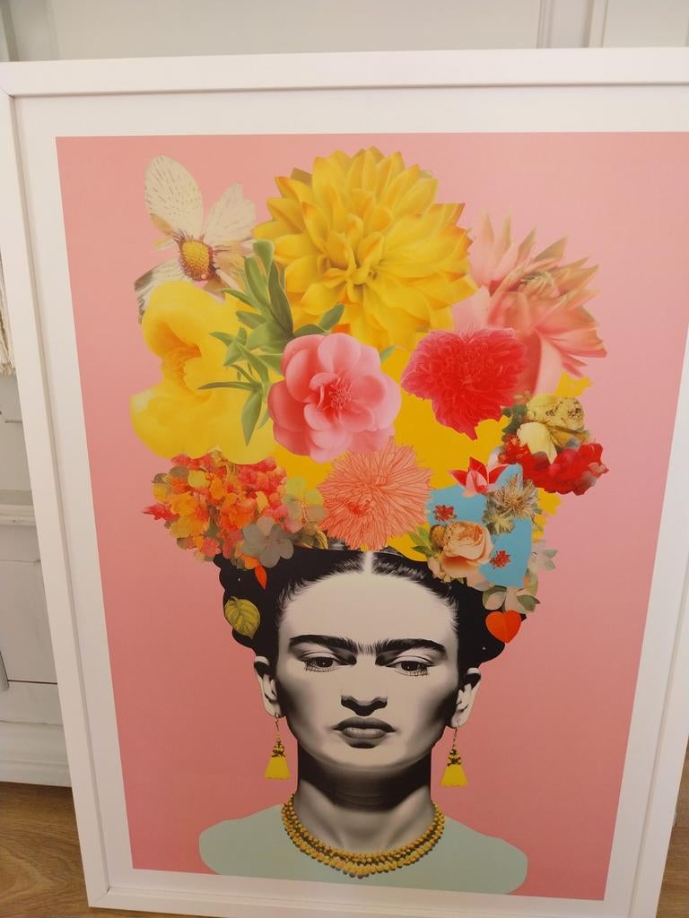 Mooi vrolijk en kleurrijk schilderij Frida Kahlo, Ophalen, Schilderij