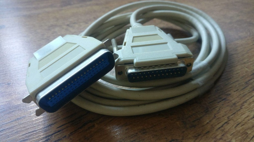 2 printerkabels : 25 pin SUB D male - 36 pin Centronics male, Computers en Software, Ophalen of Verzenden, Printerkabel