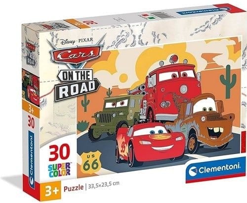 Clementoni: Cars on the Road 30 stukjes, 10 tot 50 stukjes, ., Nieuw, Ophalen of Verzenden