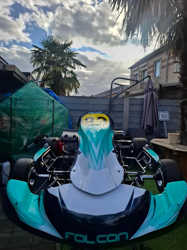 Falcon Chartlotte met Honda 200cc 12pk Senior frame, Ophalen, Zo goed als nieuw, Kart