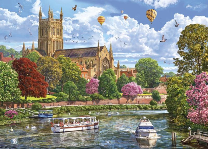 Gibsons - Worcester from the River - 1000 stukjes, Ophalen of Verzenden, 500 t/m 1500 stukjes, Nieuw, Legpuzzel