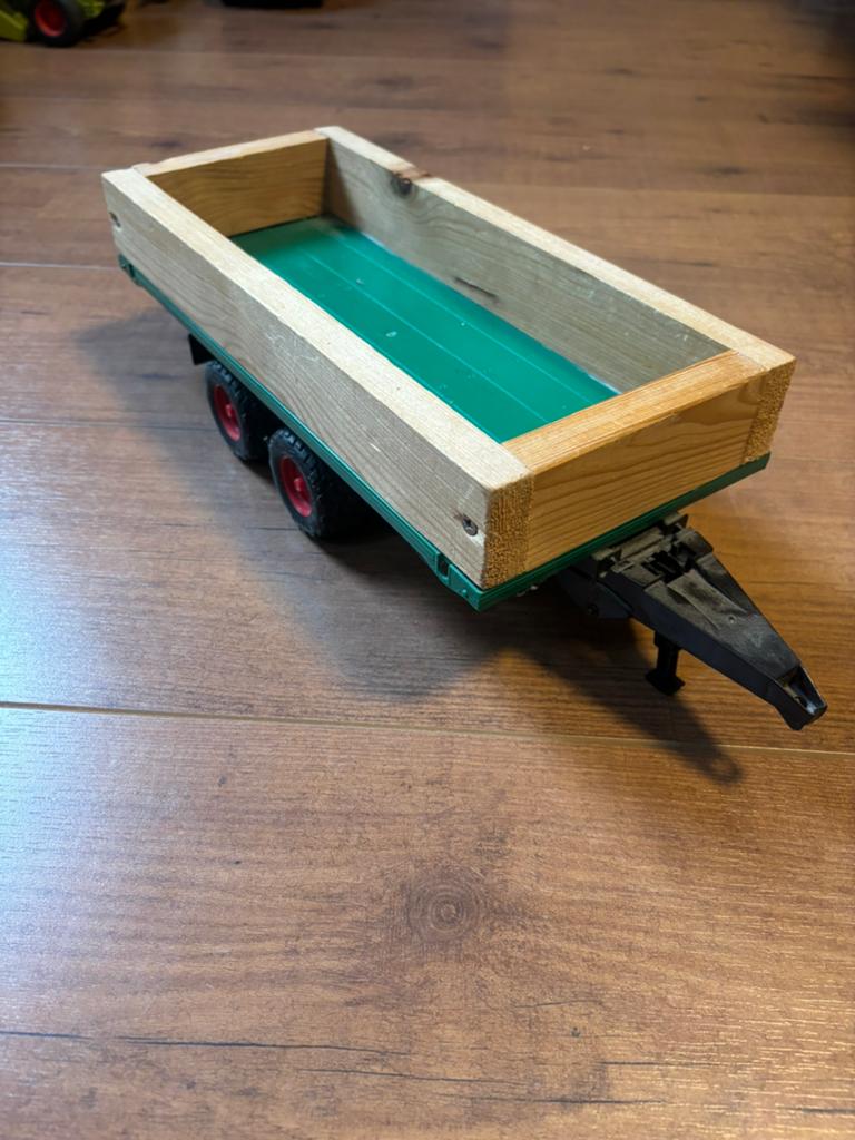 Houten speelgoed aanhanger voor tractor bruder, Ophalen of Verzenden, Gebruikt